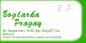 boglarka pragay business card